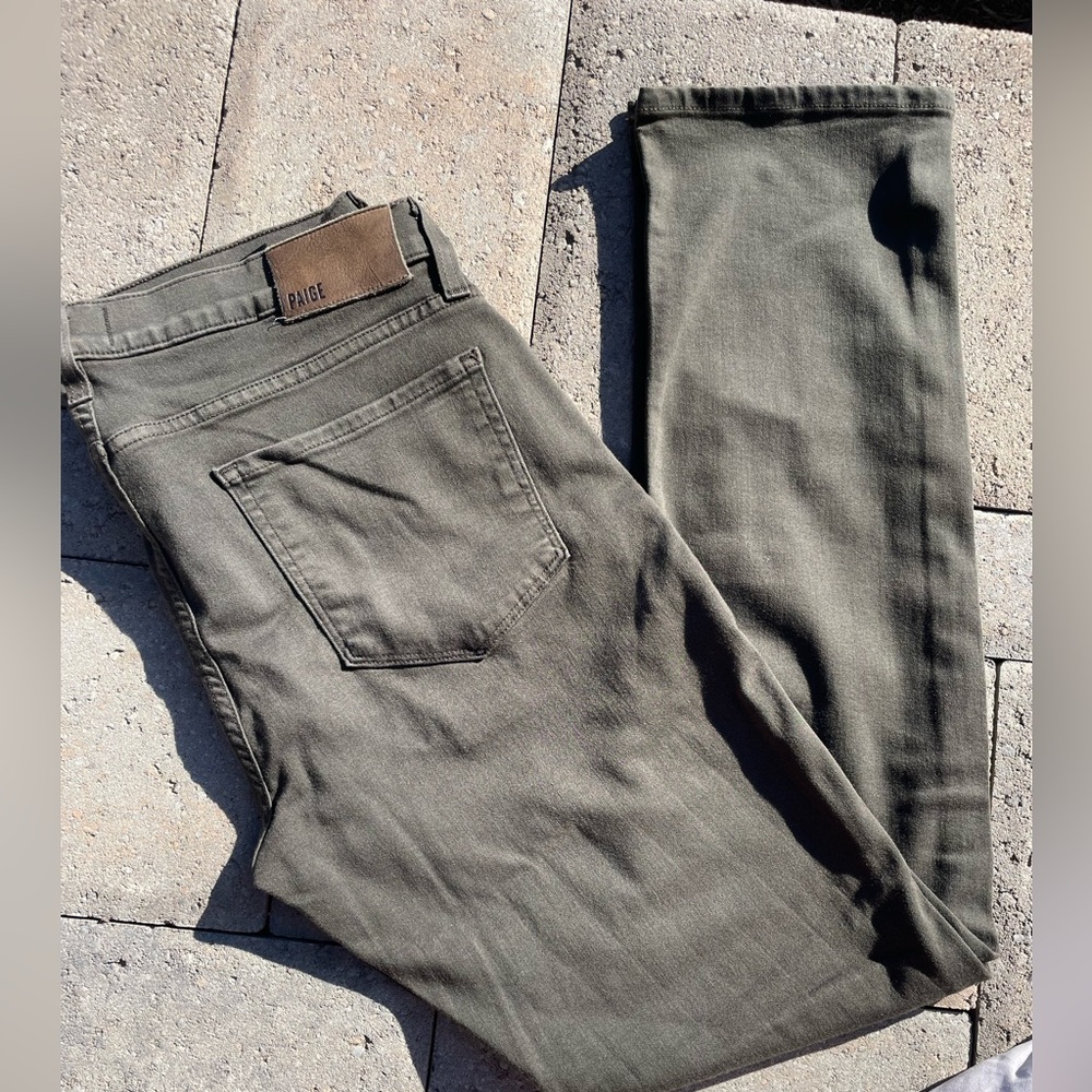 Paige Men’s Dark Green Federal 33x31 Jeans